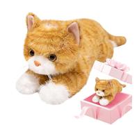 Wisylizv Realistic Cat | Shaped Hug Pillow | Weighted Plush Cat Stuffed Animal | Washable Soft Sleeping Companion Toy for Bed Sofà Travel, Comfort Hug Cushion Gift for Kids Adults
