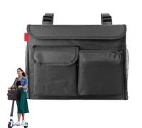 Wisylizv Scooter Handlebar Bag - Large Capacity Walker Cup Holder Organizer | Waterproof Front Hanging Pouch | Secure Cup Holder Side Storage For Wheelchair Scooter Outdoor Travel Essentials