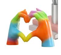 Wisylizv Scultura di Mani a Cuore,Statua della Mano Gesto d'Amore Figurina | Statuine Collezionabili Estetiche per Tavolo Ufficio Libreria Camera Scrivania Compleanno Natale Festa