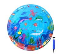 Wisylizv Sensore d'acqua Gioca Mat - Giocattolo da ad acqua ispessito per cani | Acque sensoriali fredde | Cuscino per animali domestici riempito d'acqua gonfiabile con giocattolo di pesce