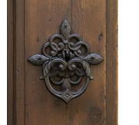 Wisylizv Set di maniglie per porta esterna - cromato lucido, set di due maniglie per porte in UPVC, finitura anticata, hardware | tirante in legno | per casa, hotel, ristorante, caffetteria