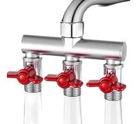 Wisylizv Splitter per tubi | Valvola di intercettazione grande resistente | Connettore splitter a 3 vie per acqua esterna, per irrigazione irrigazione pulizia esterna fattoria sentieri prati