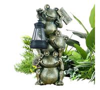 Wisylizv Statue da Giardino per Esterni,Statue Rana Lampade da Percorso - Decorazione Solare da Giardino Animale,per il , Esterno, il Prato, Cortile, Sentiero, Terreno, i Giochi d'Acqua, i