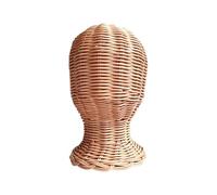 Wisylizv Supporto per Cappelli, in Rattan, per Parrucche, manichino, cappelliere, Artistico, Organizer per Camera da, Live Streaming, Boutique, casa, Ingresso