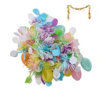 Wisylizv Tinsel Easter Door Garland - Moldable Ornament | Easter Decoration Twist Tinsel Garland | For Fence Porch Wall Arch Stair Railings Classroom New Years Party Birthday