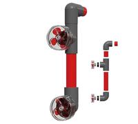 Wisylizv Ventola refrigerante per acquario, 4,5 cm, filtro per acquario con uscita rotante automatica, kit diffusore regolabile, staccabile silenzioso per circolazione di acqua, salata e ossigeno