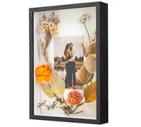 WISYOK Cornice 3D Shadow Box A4, 3 cm di profondità, in legno, pannello | Cornice per scatole di ombre, cornici per artigianato 3D profondo, cornice per foto, opere d'arte, biglietti di memoria