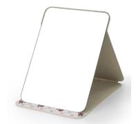 WISYOK Specchi da Tavolo, Specchio Portatile Pieghevole, Specchio da Viaggio, Specchio Trucco con Pelle PU, HD Specchio da Campeggio, Specchi da Tavolo per Bagno, Tavolo da Trucco - 25x18cm (Stampato)