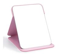 WISYOK Specchi da Viaggio, Trucco e Campeggio - Specchio Portatile Pieghevole, Tavolo 21x15cm (Rosa)