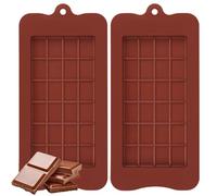 WISYOK Stampo Cioccolato, 2 Pezzi Stampo Cioccolato Tavoletta, Antiaderente Stampo Cioccolato in Silicone, Stampo per Cioccolato Dubai per Dolci, Caramelle e Cioccolatini Fatti in Casa