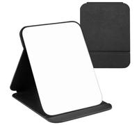 WISYOKSpecchio pieghevole super HD, specchio da trucco compatto con pelle PU nera