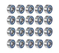 Wisyurt 20 Stück MR105-5 X 10 X 4 Mm Cuscinetto a Sfera in Acciaio a Doppia schermatura, Blu