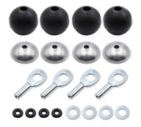 Wisyurt Kit di riparazione cavi da 5 mm per puleggia da palestra, tappi a sfera, occhielli e connettori per cavi fitness fai da te