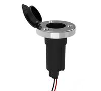 Wisyurt Luce di Navigazione per Barca, Base Dritta Infichable in Plastica, Acciaio Inossidabile, per Poppa di Yacht, Boccola per Lampada Circolare Versatile
