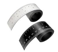 Wisyurt Righello magnetico flessibile con pollici e centimetri, nastro magnetico per torni, officine, 2 pezzi