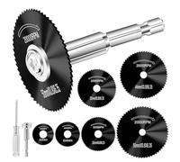Wisyurt Ruota di taglio per Trapano 1/4 Pollice Hex Shank Rotary Drill Saw 6pcs Lame per sega HSS per Utensili Rotanti