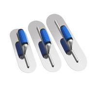 Wisyurt Set di 3 cazzuole per piscina in acciaio inox (16 pollici/14 pollici/12 pollici) strumenti per cazzuola di finitura per calcestruzzo piatto