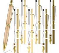 Wisyurt Set di 6 penne retrattili, kit di penne da 8 mm, con ricariche per tornitura a tornio per la fabbricazione di penne in legno