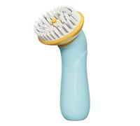 Wisyurt Spazzola da bagno per animali domestici, con dispenser di shampoo, setole in gomma siliconica, strumento di massaggio portatile per cani e gatti