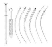 Wisyurt Strumento di perforazione conico a sfera - dorso piatto per inserire orecchini e cambiare - 14 G 16 G 18 G 20 G per orecchie/naso