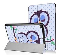 WiTa-Store Smart Cover Custodia per Nuovo Apple iPad 2017 9,7 Custodia Flip Case Pieghevole Custodia Bookstyle Designer + Gratis Stylus Touch Pen Turchese Sleepy Bird