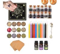 Witch Altar Spell Kit - Complete Ritual Supplies Set, Beginner Friendly Craft Tools Box, Includes Candles Crystals Herbs Incense Tarot pendulumm | Spiritual Pagan starterr Pack