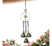 Witch Bells - Rustic Protection Wind Chimes, Decorative Hanging Bells, Vint | Witch Bells for Door Knob, Vintage Witchy Home Decor, Protective Door Charm, Bohemian Bell for Home Halloween Christmas Fall