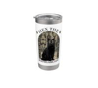 Witch Black Cat Hex The Patriarchy Bicchiere termico in acciaio inox doppia parete