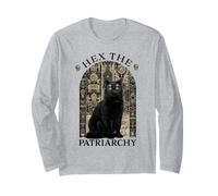 Witch Black Cat Hex The Patriarchy Maglia a Manica
