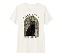 Witch Black Cat Hex The Patriarchy Maglietta Premium