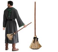 Witch Broom Animated Rustic Masquerade Props | Animato Streghe Scopa per Feste Feste Cosplay Teatro Performance Festival Celebrazione Stage Show Famiglia Raduno Portico