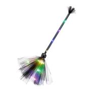 Witch Broom - Mesh ABS 25.6in | Witch Broom Costume Accessory with LED Light Up, Kids Role Play, Masquerade, LED Wiťch Bróom Halloween Photo Props | Indoor Decor, Outdoor Yard