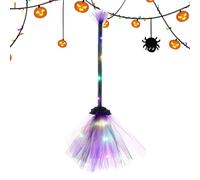 Witch Broom - String Luminosa Da 25.59 Pollici, Bastone Di Volo Mago, Scopa Di Di Halloween Illuminata | Decorazioni Di Halloween Proppetti Fotografici Per Giardino Esterno Interno, Cortile, Pa