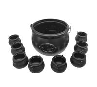 Witch Candy Bucket Jar | Cauldron 9 Pieces Seasonal Tabletop Decorations | Witch Candy Bucket Jar Table Centerpiece For Kids Teens Adults Decorators Haunted House Classroom Apartment Home Office Room