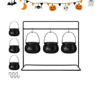 Witch Candy Cauldron Pot - Halloween Party Treat Container con design classico del bollitore per configurazione a tema | Porta di caramelle spettrali riutilizzabili per il display per le vacanze, deco