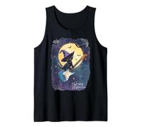 Witch Cat Playing Guitar Cat Halloween Cat Kitten Lover Kids Canotta