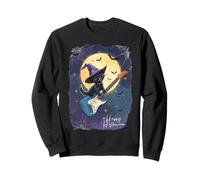 Witch Cat Playing Guitar Cat Halloween Cat Kitten Lover Kids Felpa