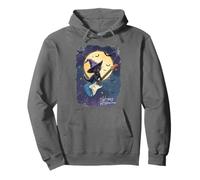 Witch Cat Playing Guitar Cat Halloween Cat Kitten Lover Kids Felpa con Cappuccio