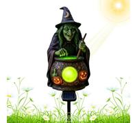 Witch Cauldron Led Light | Witch Green Led Solar Powered Cauldron Stake