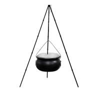 Witch Cauldron - Metal ABS 78cm Black Hanging Cauldron Decor