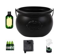 Witch Cauldron - Pentola Nera Mistica, Barattolo Gorgogliante Incantato | Diffusore A Pozione Galleggiante, Arredamento Per Feste In Boltitore Gotico Infestato, Nave A Vapore Inquietante Per La Scena