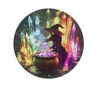 Witch Crystal Calderone Magic Glow Metal Tin Sign