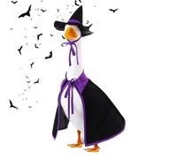Witch Geese Outfit - Halloween Witch Geese Outfit Clothes - Patio Yard Decoration Garden Statue Apparel, Outdoor Cement Figurine Dress Costume for Thanksgiving, Autumn Harvest Parties, Festive