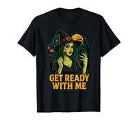 Witch Get Ready With Me Funny Witch Makeup Parodia Meme GRWM Maglietta