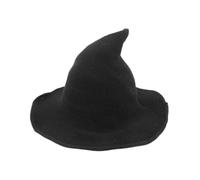 Witch Hat - Halloween Witch Hat | Foldable Wide Brim Knitted Costume Headge | Unisex Spooky Party Accessory, Witch Cosplay Hat for Women Men Festival Masquerade Carnival Photography Stage