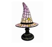 Witch Hat Lamp, Handmade Gothic Stained Resin Night Light for Bedroom-18cm-White