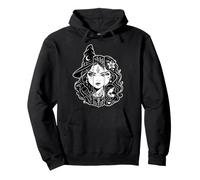 Witch Healer Mother Triple Face Gothic Mystic Graphic Felpa con Cappuccio