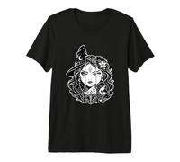 Witch Healer Mother Triple Face Gothic Mystic Graphic Maglietta Premium