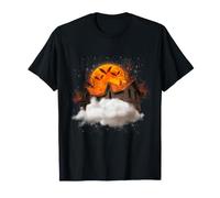 Witch House And Moon Creepy Horror Scary Halloween Costume Maglietta