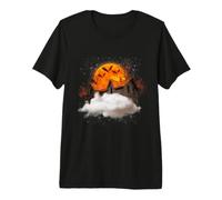 Witch House And Moon Creepy Horror Scary Halloween Costume Maglietta Premium